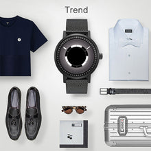 Load image into Gallery viewer, Mens Watches New Pointerless Creative Quartz Watch Men Casual Slim Mesh Steel Waterproof Sport Watch