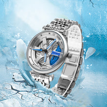 Load image into Gallery viewer, Spinning Car Watch for women with Stainless Steel Band Waterproof Japanese Quartz Wrist Watch