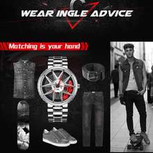 Load image into Gallery viewer, Car Wheel Watch-Waterproof Stainless Steel Japanese Quartz Wrist Watch