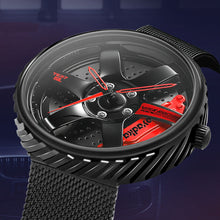Load image into Gallery viewer, Car Rim Watch-Waterproof Stainless Steel Japanese Quartz Wrist Watch Sports Men’s Watches
