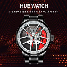 Load image into Gallery viewer, Car Wheel Watch-Waterproof Stainless Steel Japanese Quartz Wrist Watch (Silver)
