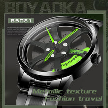 Load image into Gallery viewer, Car Rim Watch-Waterproof Stainless Steel Japanese Quartz Wrist Watch Sports Men’s Watches

