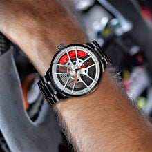 Load image into Gallery viewer, Car Wheel Watch-Waterproof Stainless Steel Japanese Quartz Wrist Watch (Silver)
